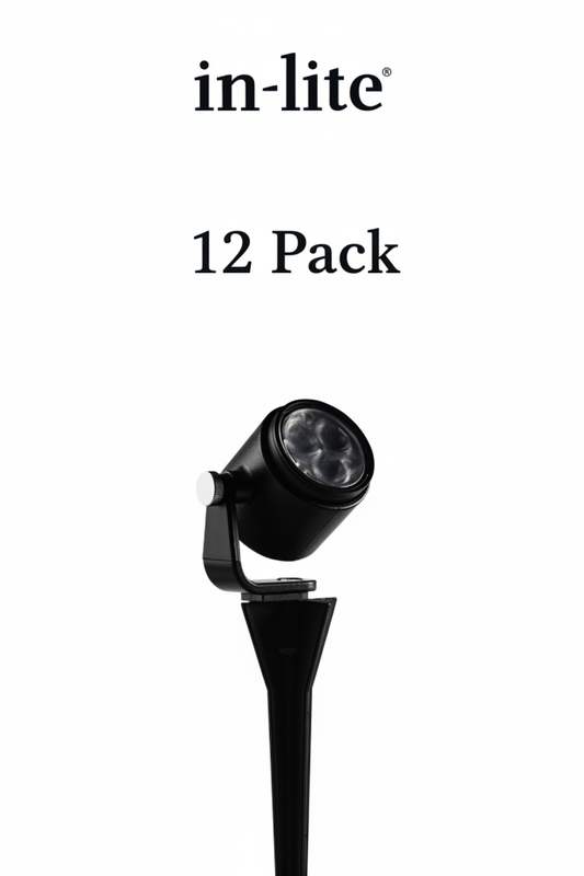 IN-LITE® MINI SCOPE spike spot - Black - 2VA - 12v - w/white (36°) - PACK OF 12